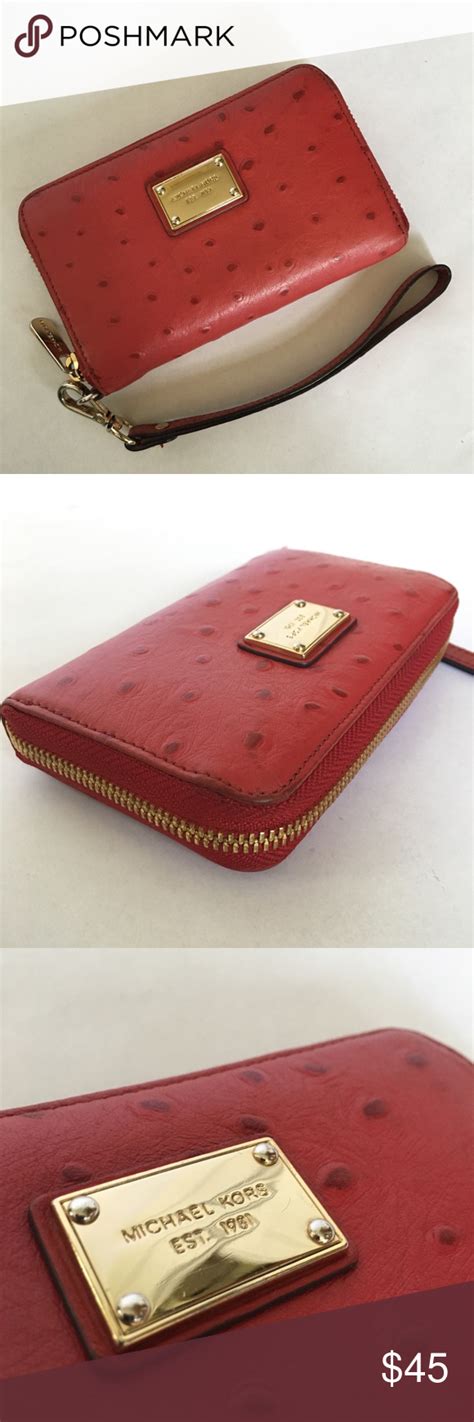 michael kors red ostrich wallet|Best 25+ Deals for Michael Kors Ostrich Handbag .